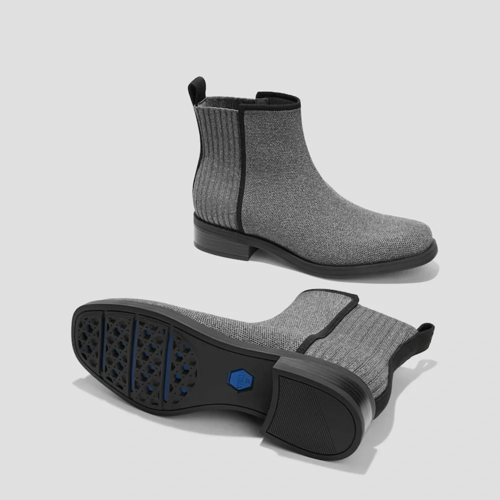 Square-Toe Ankle Chelsea Boots (Celina) Size 39